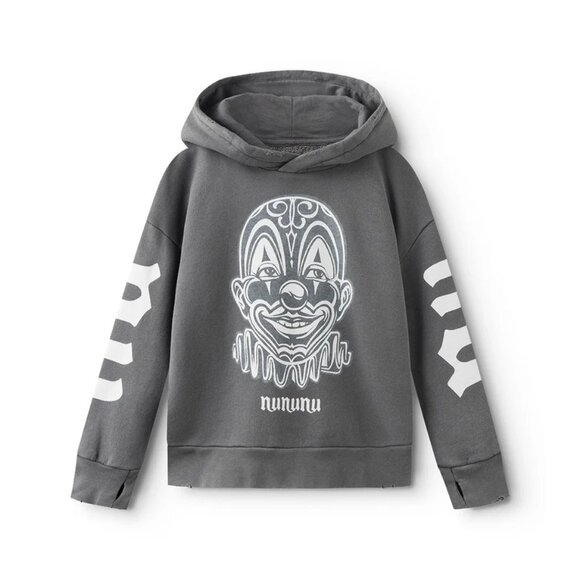 Nununu x Mr. Cartoon Clown Hoodie in Washed Graphite - Picture 1 of 3